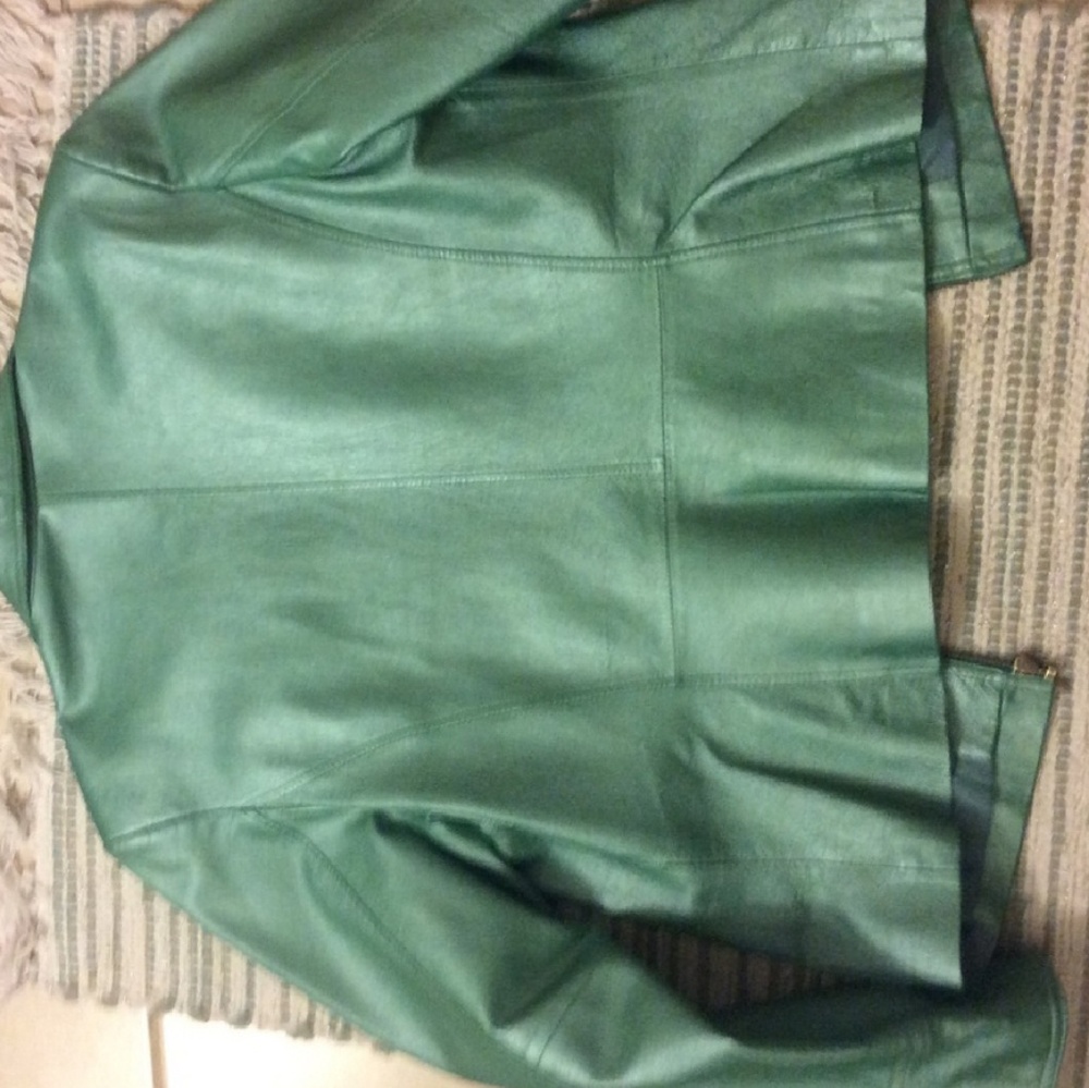 Green Leather Jacket - image 2